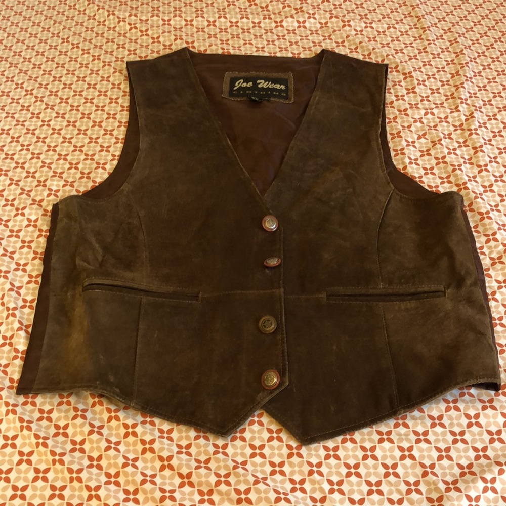 Vintage Suede Vest.   Size M